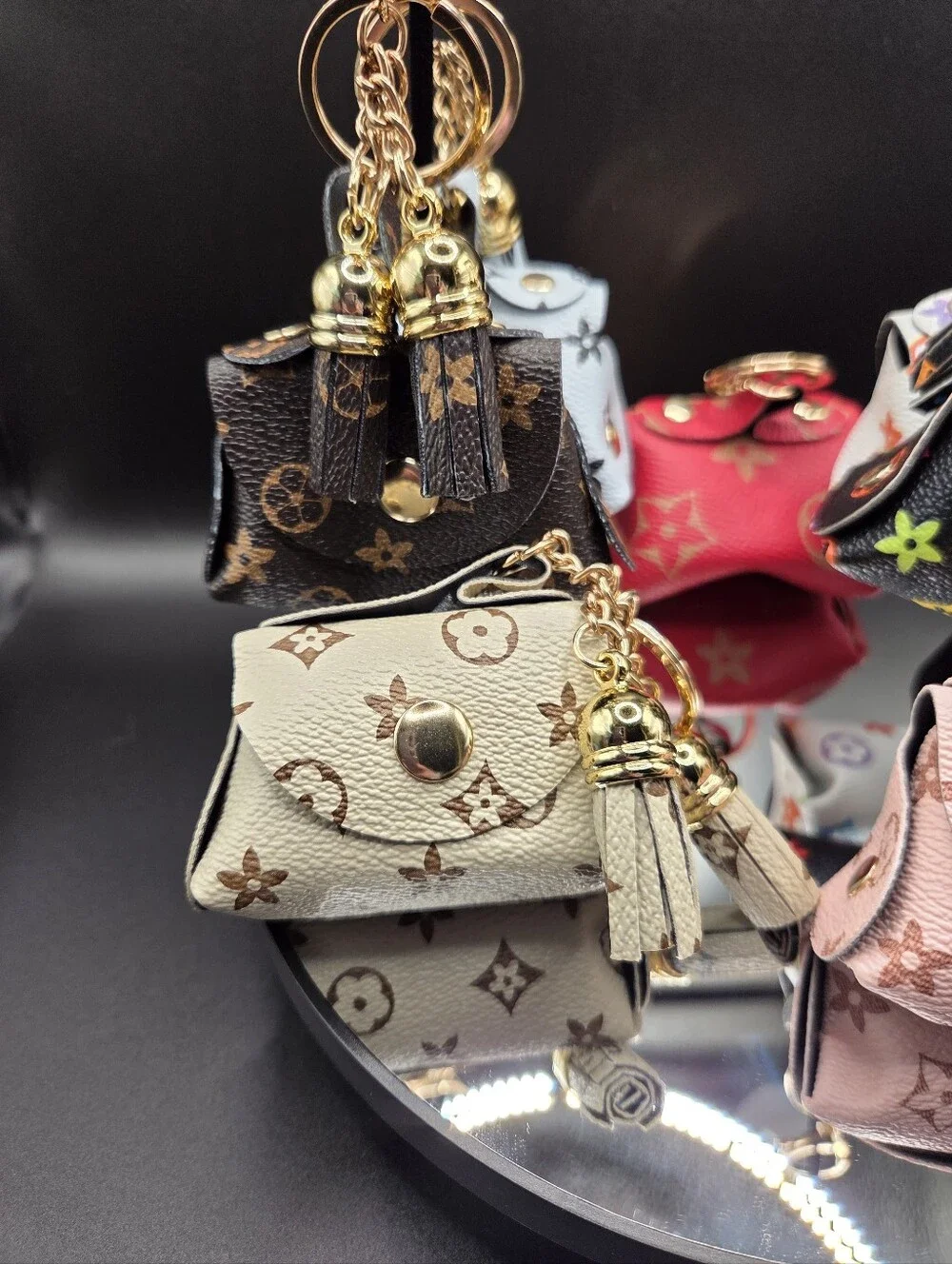 New Novelty Faux Leather Bag Charm / Keychain